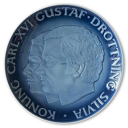 Ravn commemorative plate, King Carl XVI Gustaf and Queen Silvia