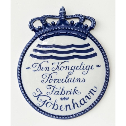 Royal Copenhagen Handlerskilt - Den Kongelige Porcelains Fabrik Kjøbenhavn (ca. 1906) ingen stempel bagpå