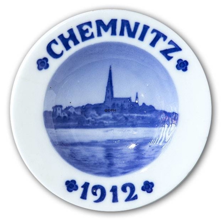Royal Copenhagen Memorial Plate Chemnitz 1912
