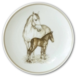 Royal Copenhagen Memorial Plate with Lipizzan with Foal