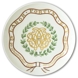 Royal Copenhagen platte med monogram i guld - Labor Fortuna Est