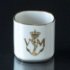 Kleine Vase, mit Krone und Anker, Royal Copenhagen 6cm