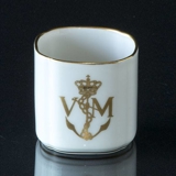 Lille vase, Med krone og anker, Royal Copenhagen 6cm