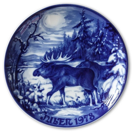 1978 Royal Heidelberg Christmas plate, Elk