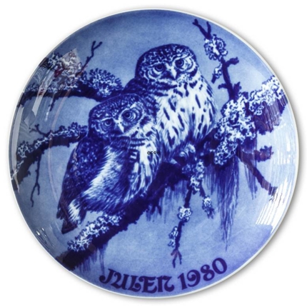 1980 Royal Heidelberg Christmas plate, Owl