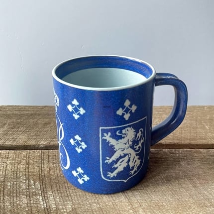 Commemorative mug for Princess Benedikte, Aluminia no. 740-3135