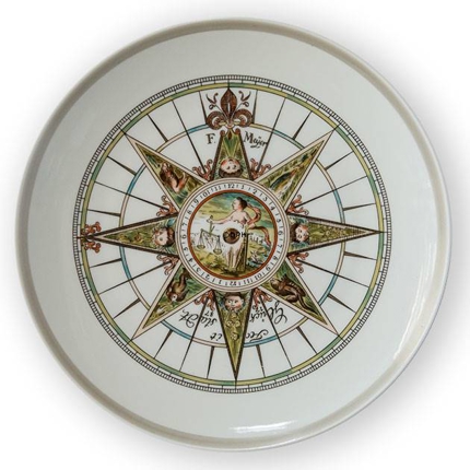 1976 Royal Copenhagen Compass plate, compass 1787