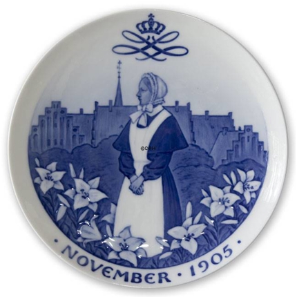 1905 Royal Copenhagen Gedenkteller, NOVEMBER 1905