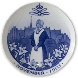 1905 Royal Copenhagen Memorial plate, NOVEMBER 1905