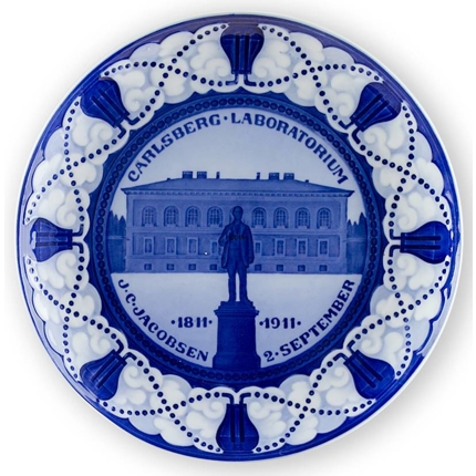 1811-1911 Royal Copenhagen Mindeplatte, CARLSBERG LABORATORIUM J.C.JACOBSEN 2. SEPTEMBER 1811-191