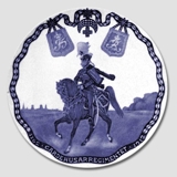 1762-1912 Royal Copenhagen Gedenkteller, GARDEHUSAR REGIMENTET 1762-1912.