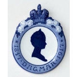 1847-1917 Royal Copenhagen Memorial plate, 1847 -DAGMAR - 1917