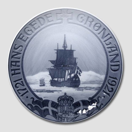 1721-1921 Royal Copenhagen Memorial plate , Hans Egede Mission to Greenland