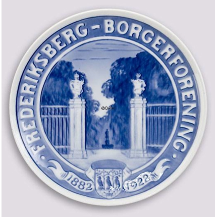1881-1922 Royal Copenhagen Gedenkteller, FREDERIKSBERG BORGERFORENING 1882-1922