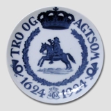 1624-1924 Royal Copenhagen Memorial plate, TRO OG AGTSOM 1624- 1924 C4 og CX