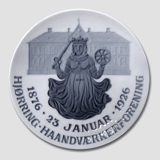 1876-1926 Royal Copenhagen Mindeplatte, HJØRRING HAANDVÆRKERFORENING 1876 23 JANUAR 1926