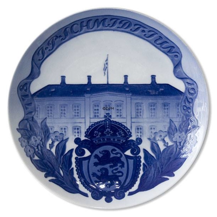 1928 Royal Copenhagen Gedenkteller 1778 - J. P. SCHMIDT JUN. - 1928