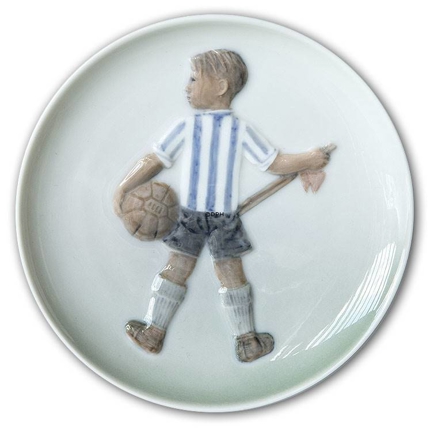 March, Royal Copenhagen monthly plate no. 3716 Football player