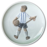 March, Royal Copenhagen monthly plate no. 3716 Football player