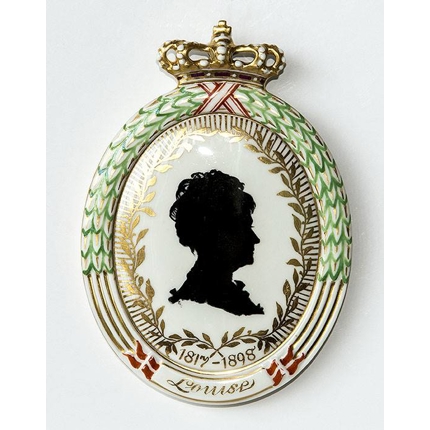 1926 Royal Copenhagen Platte, Silhuet af Dronning Louise 1817-1998