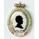 1926 Royal Copenhagen Teller, Silhouette der Königin Louise 1817-1998