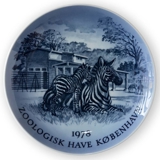 1976 Zebra, Royal Copenhagen Memorial plate, The Copenhagen Zoo