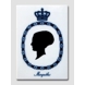 Royal Copenhagen Tile with Silhouette of Queen Margrethe