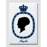 Royal Copenhagen Flise med silhuet Dronning Margrethe