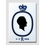 Royal Copenhagen Tile with Silhouette of Prince Richard