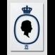 Royal Copenhagen Flise med silhuet af Dronning Ingrid