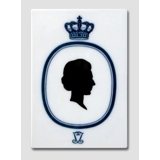 Royal Copenhagen Tile with Silhouette of Queen Ingrid