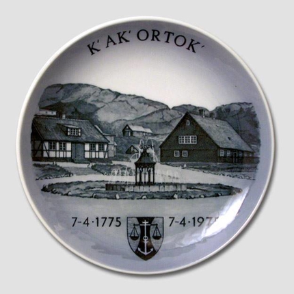 1875-1975 Royal Copenhagen Gedenkteller mit K'Ak'Ortok, Grönland