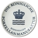 Royal Copenhagen Dealer plate/sign "Die Königliche Porzellanmanufaktur Kopenhagen"