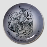 1980-1981 Royal Copenhagen Memorial plate, The Copenhagen Zoo Tiger