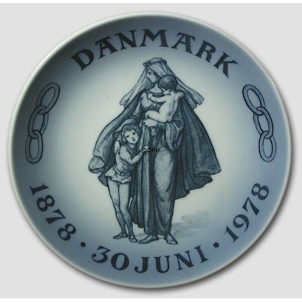 1878-1978 Royal Copenhagen Mindeplatte, Danmark 1878- 30 Juni-1978