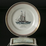 Plate with motif of the Schooner Princess Caroline