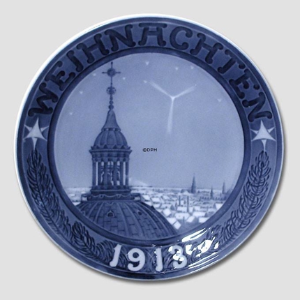 1913 Christmas plate with German text