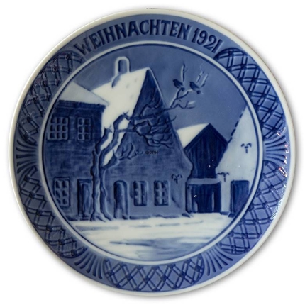 1921 Christmas plate with German text