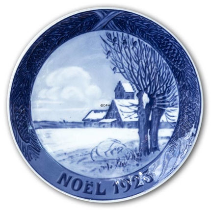 1923 Christmas plate with French text