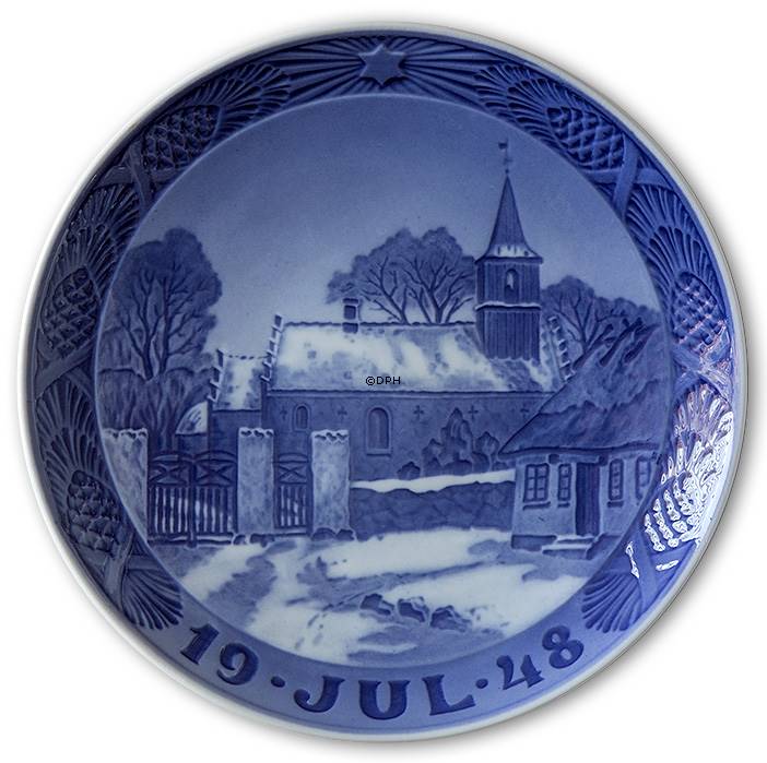 Royal Copenhagen Christmas Plate 2019 piatto di natale 2019 blu cavallo 