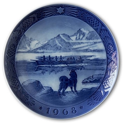 The last umiak in Greenland 1968, Royal Copenhagen Christmas plate