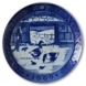 Geese in snowcovered courtyard 1969, Royal Copenhagen Christmas plate