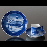 1980s Royal Copenhagen Blue Flower Braided Cups and Saucers Set- 8