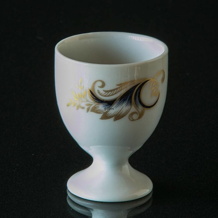 Eggcup white with blue and gold decoration