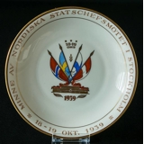 Plate commemorating the Nordic head of state meeting in Stockholm 1939