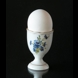 Æggebæger, hvid med blå blomst og våbenskjold fra Østergotland