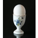 Egg cup, white with blue flower and coat of arms from East Gotland
