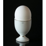 Egg cup, white with golden edges