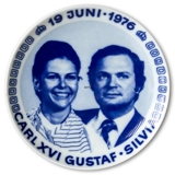 Svensk platte brylluppet mellem Carl XVI Gustaf og Silvia 19. juni 1976