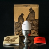 1986 Scandia Tin æggebæger, Lys Sussex høns